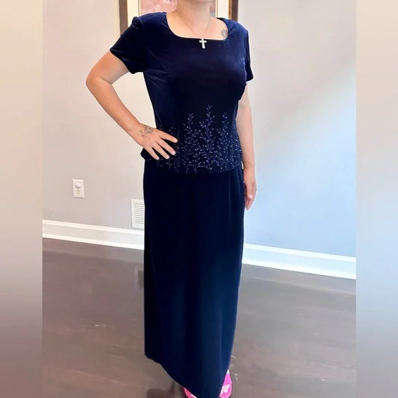 judith mason blue dress Plaid Navy Shift Dress Jessica Howard Dress 90s